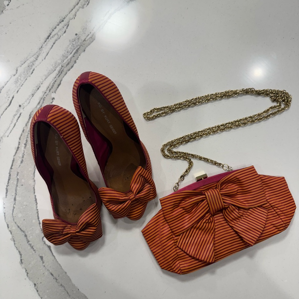 Vintage Kurt Geiger Heals and Purse set